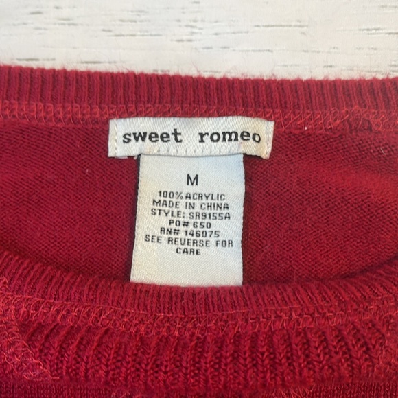 Sweet Romeo Solid Dark Red Raglan Sweater - Picture 8 of 10